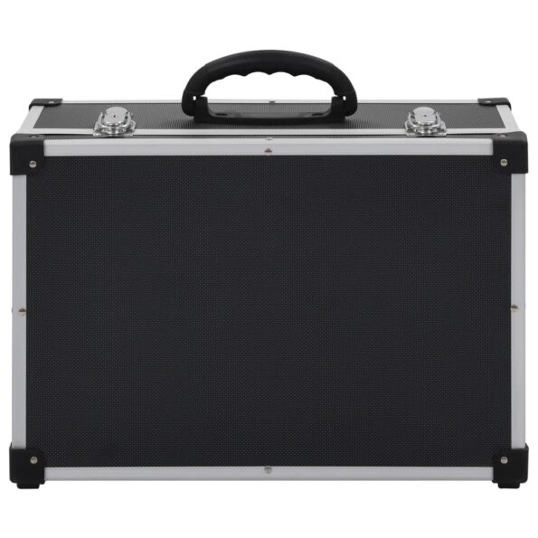 vidaXL Puzdro na 60 CD hliníkové ABS čierne – Obrázok 7