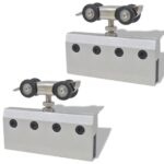 vidaXL Posuvné dvere, sklo a hliník 178 cm, strieborné – Obrázok 5