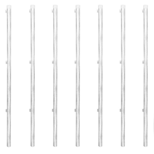 vidaXL Drôtené pletivo+stĺpiky, pozinkovaná oceľ 15x1,25 m, strieborné – Obrázok 7