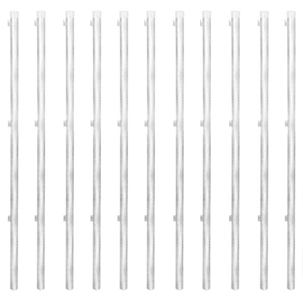 vidaXL Drôtené pletivo+stĺpiky, pozinkovaná oceľ 25x1,25 m, strieborné – Obrázok 7