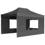 vidaXL Profesionálny skladací stan+steny, hliník 4,5x3 m, antracit – Obrázok 3