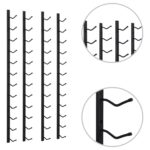 vidaXL Nástenné stojany na víno na 12 fliaš 2 ks čierne železné – Obrázok 5