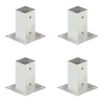 vidaXL Kotvy na stĺpiky 4 ks 71 mm galvanizovaný kov