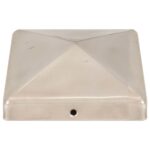 vidaXL Pyramídové krytky na plotové stĺpiky 6 ks 101x101 mm nehrdzavejúca oceľ – Obrázok 4