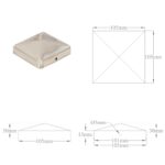 vidaXL Pyramídové krytky na plotové stĺpiky 6 ks 101x101 mm nehrdzavejúca oceľ – Obrázok 9