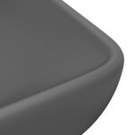 vidaXL Luxusné umývadlo, obdĺžnik, matné tmavosivé 71x38 cm, keramika – Obrázok 5