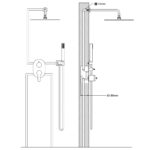 vidaXL Sprchový systém nehrdzavejúca oceľ 201 čierny – Obrázok 7