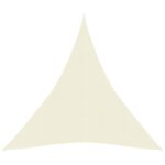 vidaXL Tieniaca plachta 160 g/m² krémová 5x7x7 m HDPE