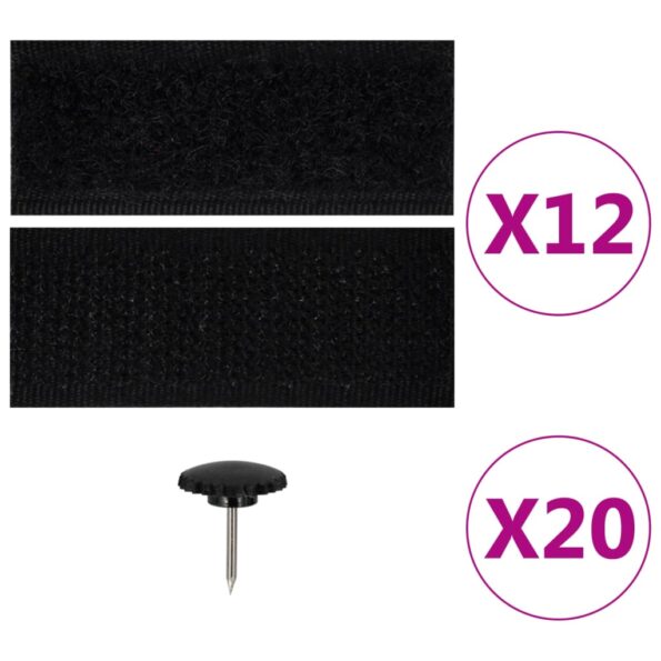 vidaXL Závesy proti hmyzu s magnetickými blokmi 2ks čierne 220x110 cm – Obrázok 4