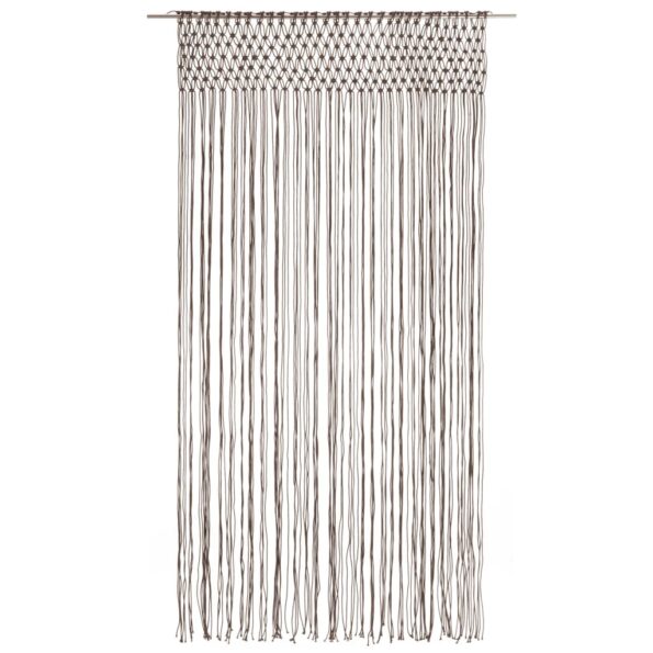 vidaXL Záclona macrame sivo-hnedá 140x240 cm bavlna – Obrázok 2