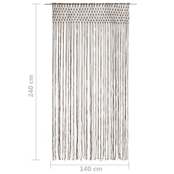 vidaXL Záclona macrame sivo-hnedá 140x240 cm bavlna – Obrázok 5