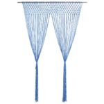 vidaXL Záclona macrame modrá 140x240 cm bavlna