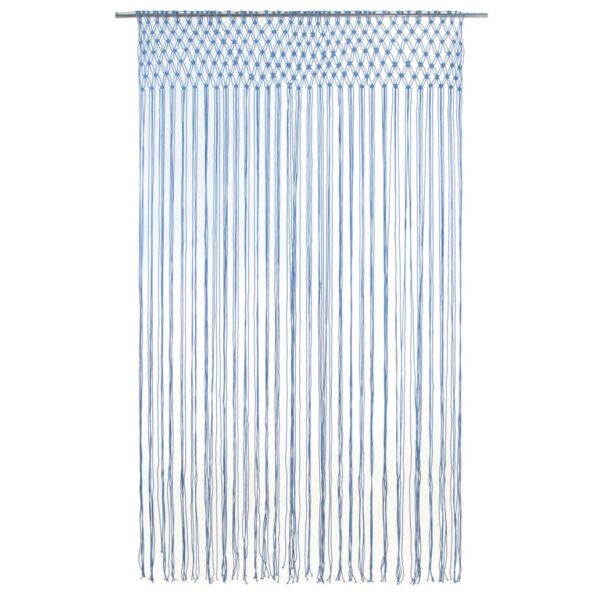 vidaXL Záclona macrame modrá 140x240 cm bavlna – Obrázok 2