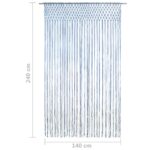 vidaXL Záclona macrame modrá 140x240 cm bavlna – Obrázok 5