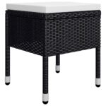 vidaXL 5-dielna záhradná jedálenská súprava čierna – Obrázok 11