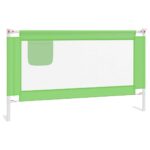 vidaXL Zábrana na detskú posteľ zelená 140x25 cm látka – Obrázok 2