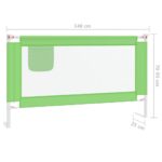 vidaXL Zábrana na detskú posteľ zelená 140x25 cm látka – Obrázok 8