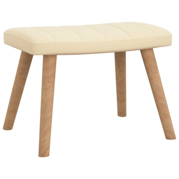 vidaXL Hojdacie kreslo s podnožkou, krémovo biele, zamat – Obrázok 7