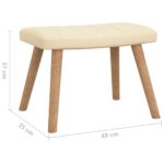 vidaXL Hojdacie kreslo s podnožkou, krémovo biele, zamat – Obrázok 10