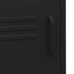 vidaXL Nočný stolík čierny 35x35x51 cm oceľ – Obrázok 8