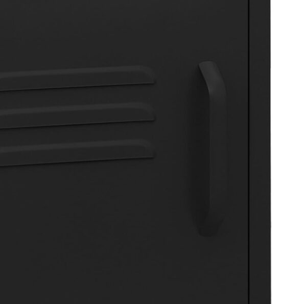 vidaXL Nočný stolík čierny 35x35x51 cm oceľ – Obrázok 8