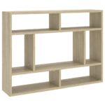 vidaXL Nástenná polica, dub sonoma 75x16x55 cm, kompozitné drevo – Obrázok 2