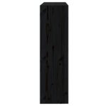 vidaXL Knižnica/deliaca stena čierna 80x30x103,5 cm masívna borovica – Obrázok 6