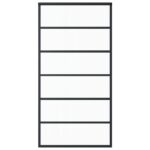 vidaXL Posuvné dvere s kovaním ESG sklo a hliník 102x205 cm – Obrázok 4