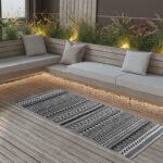 vidaXL Vonkajší koberec čierny 80x150 cm PP