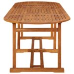 vidaXL 11-dielna záhradná jedálenská súprava 280x90x75 cm akácia – Obrázok 8
