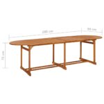vidaXL 13-dielna záhradná jedálenská súprava 280x90x75 cm akácia – Obrázok 12