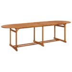vidaXL 13-dielna záhradná jedálenská súprava 280x90x75 cm akácia – Obrázok 6