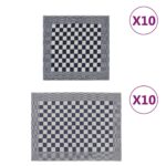 vidaXL 20-dielna súprava uterákov modro-biela bavlna