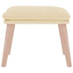 vidaXL Podnožka krémová 45x29,5x35 cm látková – Obrázok 3