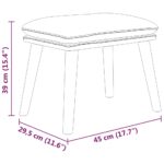 vidaXL Podnožka krémová 45x29,5x35 cm látková – Obrázok 6