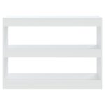 vidaXL Knižnica/deliaca stena biela 100x30x72 cm – Obrázok 5