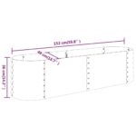 vidaXL Vyvýšený záhradný záhon pozinkovaná oceľ 152x40x36 cm zelený – Obrázok 6