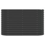 vidaXL Vyvýšený záhradný záhon pozinkovaná oceľ 114x40x68 cm antracit – Obrázok 3