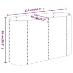 vidaXL Vyvýšený záhradný záhon pozinkovaná oceľ 114x40x68 cm antracit – Obrázok 6