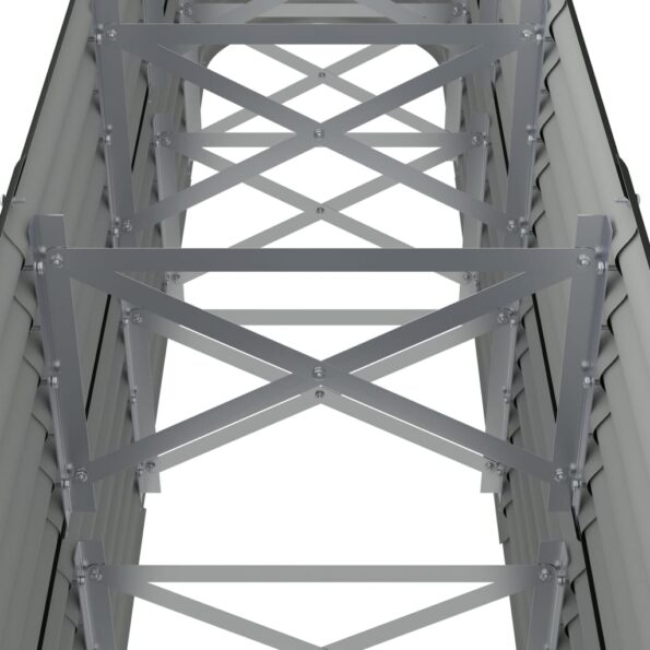 vidaXL Vyvýšený záhradný záhon práškovaná oceľ 224x40x68 cm antracit – Obrázok 5