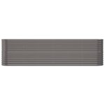 vidaXL Vyvýšený záhradný záhon práškovaná oceľ 260x40x68 cm sivý – Obrázok 3