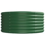 vidaXL Vyvýšený záhradný záhon pozinkovaná oceľ 224x80x36 cm zelený – Obrázok 4
