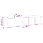 vidaXL Vyvýšený záhradný záhon pozinkovaná oceľ 224x80x36 cm zelený – Obrázok 6