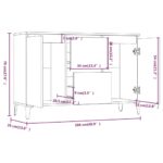 vidaXL Komoda sivý dub sonoma 104x35x70 cm spracované drevo – Obrázok 8