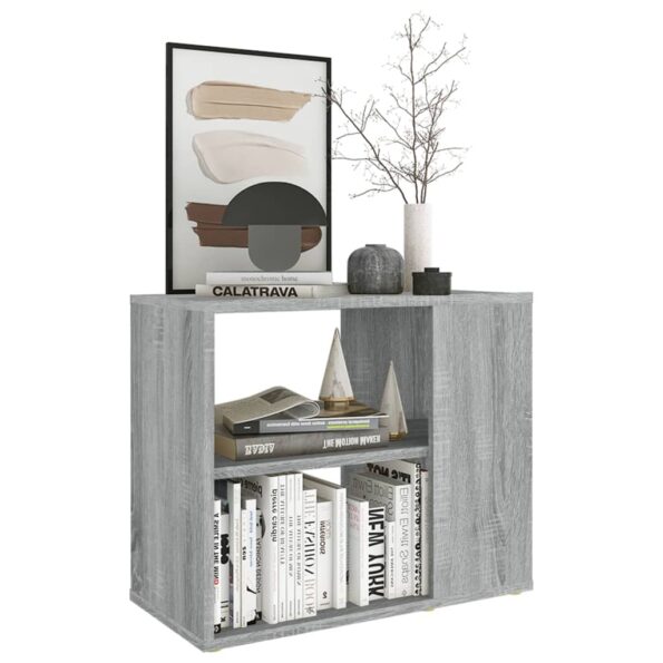 vidaXL Príručná skrinka sivý dub sonoma 60x30x50 cm spracované drevo – Obrázok 5