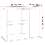 vidaXL Príručná skrinka sivý dub sonoma 60x30x50 cm spracované drevo – Obrázok 7
