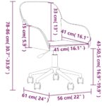 vidaXL Otočná kancelárska stolička vínovo-červená zamatová – Obrázok 9