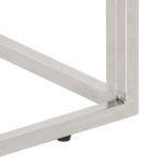 vidaXL Konferenčný stolík strieborný nehrdzavejúca oceľ a recykl.masív – Obrázok 7