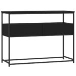 vidaXL Konzolový stolík čierny 100x40x75 cm kompozitné drevo – Obrázok 2