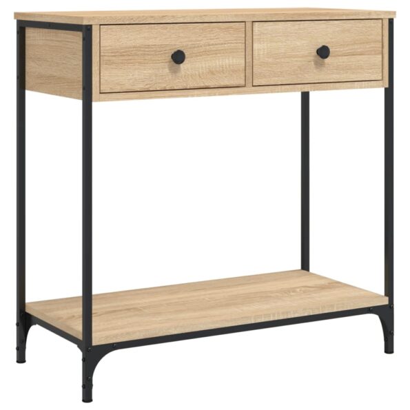 VXL8720845421274_a_en_hd_1.jpg vidaXL Konzolový stolík dub sonoma 75 x 34,5 x 75 cm kompozitné drevo – Obrázok 2